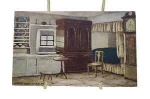 ATQ Postcard Burns Cottage Interior Ayr Scotland United Kingdom - Picture 1 of 4
