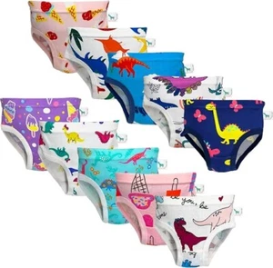 10 Pack Girl's Underwear, Size 7 - 10 Years Old, 100% Cotton - Picture 1 of 6