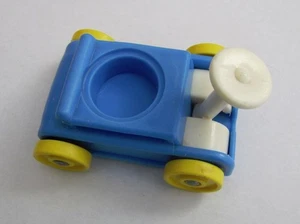 Vintage Fisher Price Little People Blue Rider Coaster Car Nursery Baby Toy Rider - Picture 1 of 2