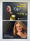2 Handsignierte Autogrammkarte , NATALIE GEISENBERGER & ANGENEND , Wintersport