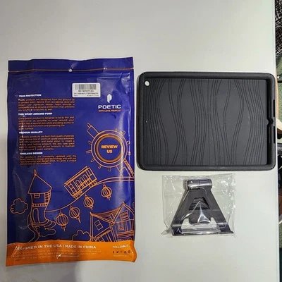 TurtleSkin Case For iPad 10.9 2022 Kids Friendly Silicone Cover Black 9x6 - Image 1 of 4