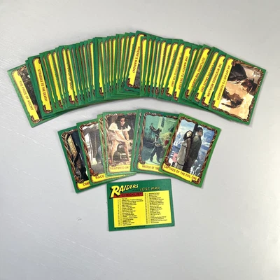 Lote de 59 tarjetas coleccionables Topps RAIDERS OF THE LOST ARK (1981) USADAS EN EXCELENTE ESTADO Foto 1 de 4