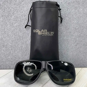Solar Shield Fits Over Sunglasses Black Black Polarized Lens 23212 Size XL - Picture 1 of 6