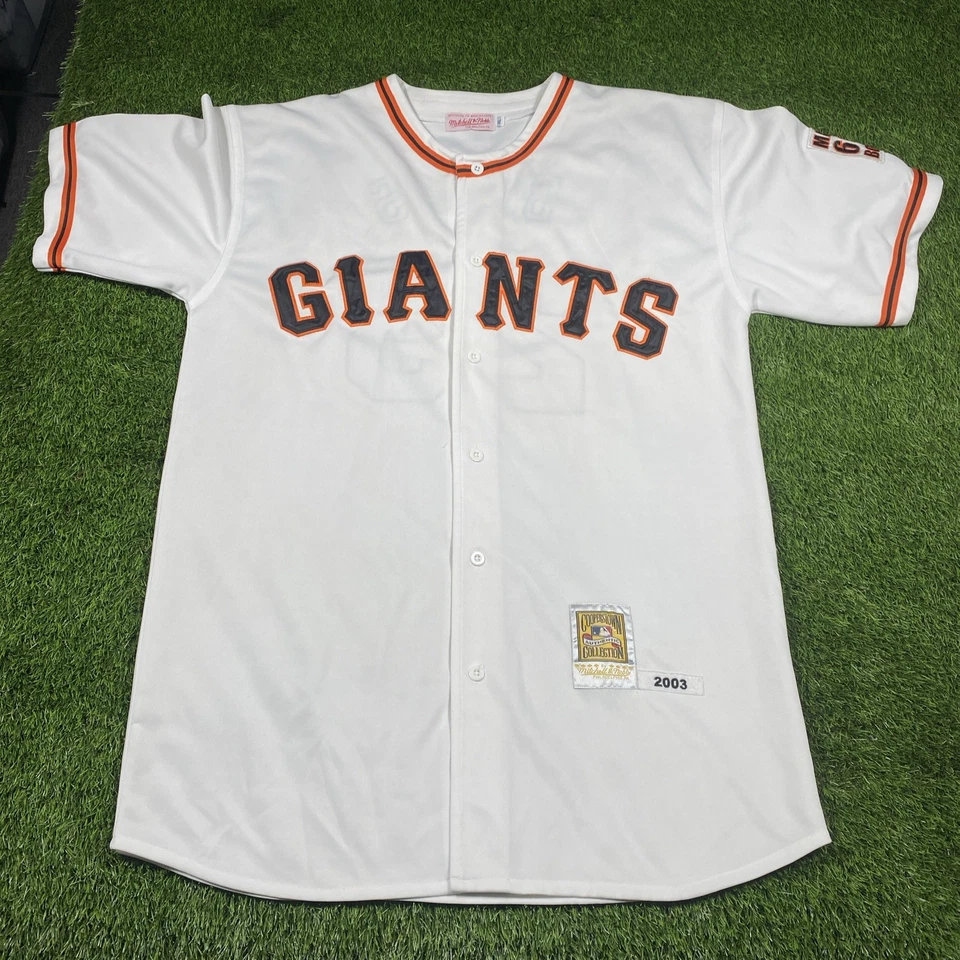 Barry Bonds 旧金山巨人队 Mitchell Ness 球衣 男式 Xl 白色缝制 MLB — 第 1/4 张图片