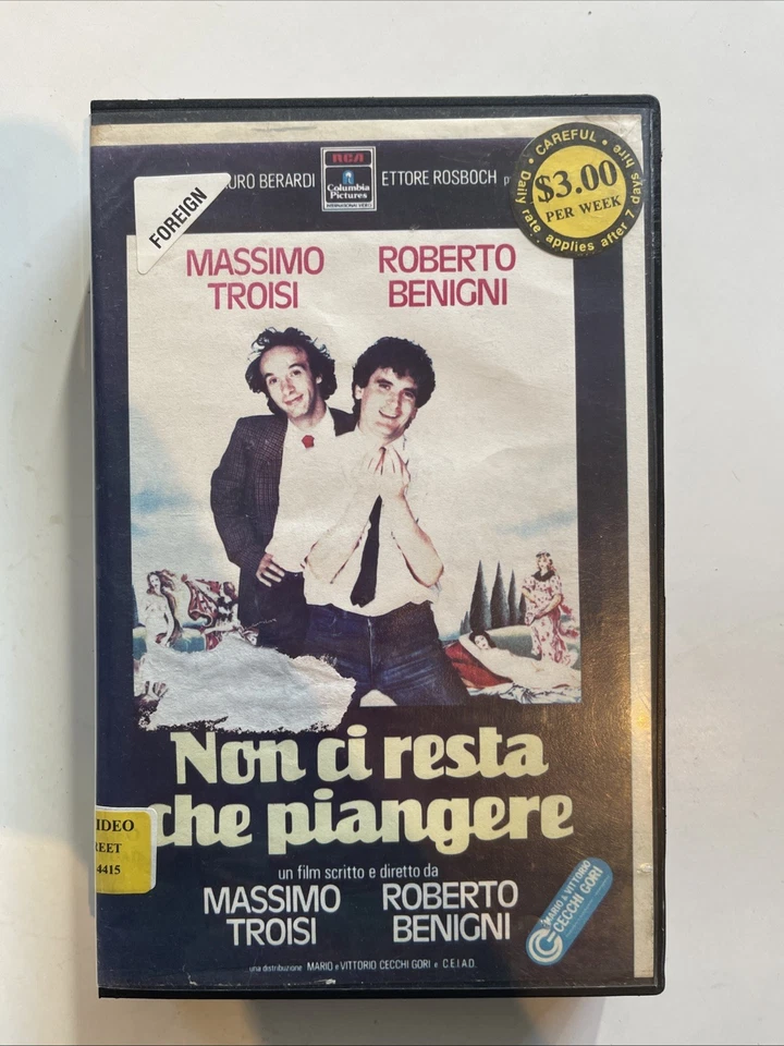 Non ci resta che piangere  Roberto Benigni Italian Language  VHS RCA Big Box - Image 1 of 4