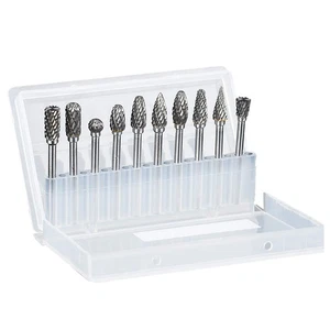 Juego de rebabas rotativas, juego de 10 rebabas rotativas de carburo de tungsteno puntos de corte dobles fi... - Imagen 1 de 6