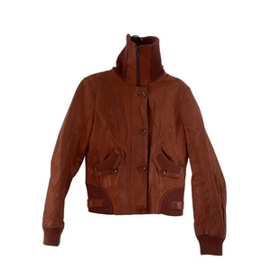 Giacca biker donna Vero Moda marrone collo alto taglia S usata - Foto 1 di 6