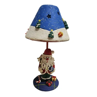 Clay Santa Tea Light Candle Lamp Home Interiors 90s Holiday Decoration Christmas - Image 1 of 4