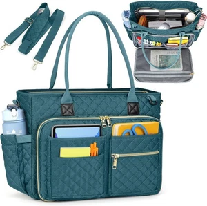 Teacher Tote Bag 15.6 inch Laptop Bag for Women Work Bags Laptop Tote Nurse Bag - Picture 1 of 4