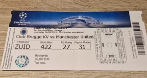 TICKET STUB - CLUB BRUGGE KV V MANCHESTER UNITED - CHAMPIONS LEAGUE - AUGUST 2015 - Bild 1 von 1