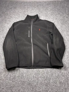 Polo Ralph Lauren giacca uomo media nera performance pile full zip rosso pony - Foto 1 di 7