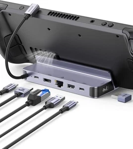 Base de cubierta de vapor UGREEN, estación de acoplamiento 6 en 1 soporte de aluminio con HDMI 4K@60Hz, - Imagen 1 de 2
