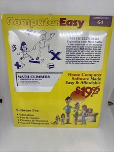 Disco Climbers Matematica ComputerEasy Commodore 64 1983 Vintage Nuovo Sigillato - Foto 1 di 7