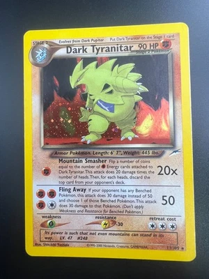 Dark Tyranitar - 11/105 - Pokemon Neo Destiny Unlimited Holo Rare Card NM - Image 1 of 2