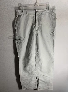 Vintage Patagonia Granite Park Hiking Pants M Tan White Nylon Y2K Mens Outdoor - Picture 1 of 7