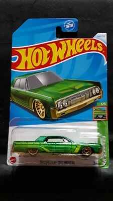 2024 Hot Wheels Mattel HW SLAMMED metal verde floco 64 Lincoln Continental 1:64 - Imagem 1 de 3