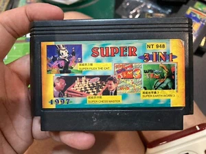 Famicom Game NES 1997 Super NT948 Earthworm Jim 3,Felix The Cat,The Chessmaster - Picture 1 of 5