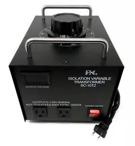 New Design Variable Transformer SC-10T2, Twin Output 0-130V @ 1000VA,, - Picture 1 of 6