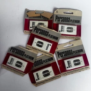 6 paquetes de bordes recubiertos de platino súper acero inoxidable Personna vintage - Imagen 1 de 6
