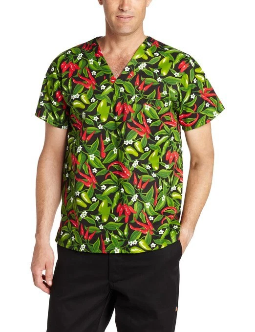 Camisa de cocina Dickies para hombre con cuello en V, camisa de trabajo, camisa de cocina para restaurante DC1001 Foto 1 de 1