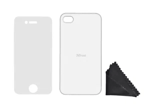 Trust Hardcover Skin For iPhone 4/4S With Screen Protector & Cleaning Cloth - Picture 1 of 3