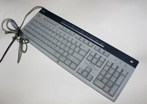 HP Standard KB-0228 Desktop Keyboard Gray Silver Untested Used - Picture 1 of 5