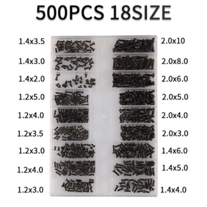 500 piezas 18 tipos juegos de mini tornillos kits de reparación accesorios montaje de computadora portátil - Imagen 1 de 1