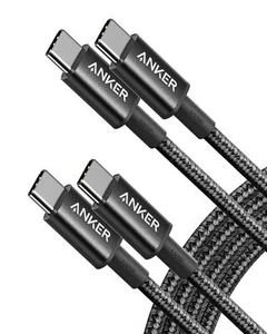 Anker USB C to C Cable (6FT, 2Pack), Type C 100W Charger Cord 6ft, Black  - Picture 1 of 7