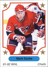 1991-92 7th Innning Sketch WHL #6 Mark Szoke