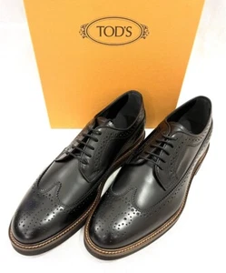 TOD'S BUCATURA Herren Leder Halbschuhe Schnürschuhe schwarz Budapester NEU BOX! - Picture 1 of 12