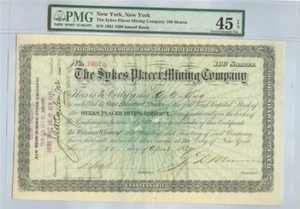 1880 Sykes Placer Mining Co. PMG graded XF45 EPQ - Picture 1 of 2