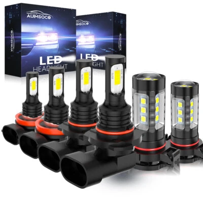 Faro LED 20000LM 6 piezas + luz antiniebla para Chevy Silverado 1500 2500HD 2007-2015 Foto 1 de 4