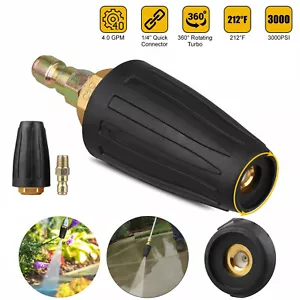 1/4" High Pressure Washer Rotating Turbo Nozzle Spray Tip 4.0 GPM 3000 PSI Quick - Picture 1 of 9