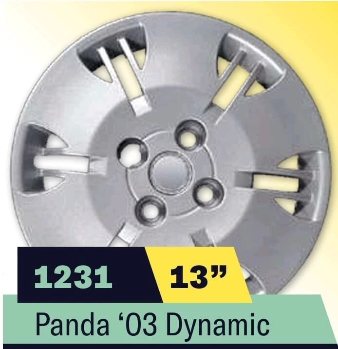 SET 4 COPRICERCHI COPPA RUOTA COPRIRUOTA BORCHIE 13" FIAT PANDA DYNAMIC 2003 - Изображение 1 из 1