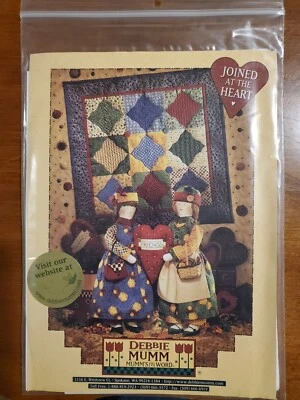Debbie Mumm Joined at the Heart Quilt Sewing Pattern Vintage Dolls Wall Hanging - Image 1 of 3