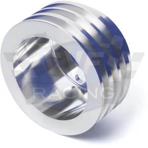 Billet Aluminum Crankshaft Pulley V-Belt SWP 396 427 454 Crank BBC 3 AC Vintage - Bild 1 von 3