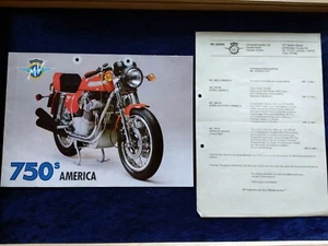 MV Agusta 750 S America Prospekt gelocht 1977 + Preisliste - Bild 1 von 5
