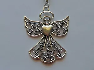 GUARDIAN ANGEL CRYSTAL BEADS CAR REAR VIEW MIRROR CAR CHARM MOBILES ORNAMENT - Picture 1 of 4