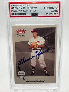 Harmon Killebrew Twins 2002 Fleer Greats of the Game signed Autogramm PSA DNA *5 - Bild 1 von 2