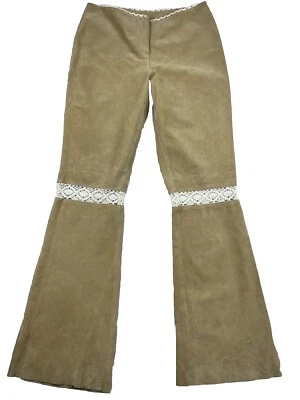 Pantalones de gamuza Wilsons Máxima de cuero para mujer talla 10 acampanados corte bota encaje Foto 1 de 4