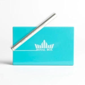 Royal Box Snuff box Party Blue Built In Metal Straw Safe - Picture 1 of 3
