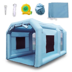 PORIYA Inflatable Spray Booth Car Paint Tent 13x10x8ft Filter System Blower 750W - Picture 1 of 13