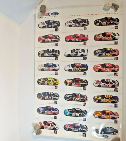Ford Motorsports NASCAR Poster The Fastest Oval In Racing Thunderbirds 36" x 24" Cover