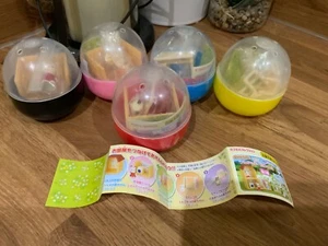 NEW Miniature Sylvanian Families House Complete set 5 gacha Capsule Toy Japan - Picture 1 of 4