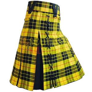 Falda falda escocesa utilitaria hecha a mano para hombre MacLeod of Lewis Tartan híbrida falda escocesa personalizada - Imagen 1 de 7