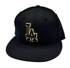 Los Angeles Dodgers New Era 59Fifty Black & Gold Fitted Size 7 1/8 Wool Hat Cap