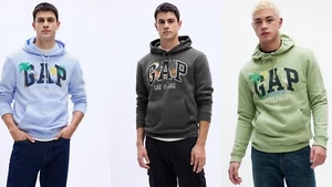 NWT GAP Gap City Logo Hoodie Sweatshirt Activewear LA Orlando Las Vegas Men L - Picture 1 of 7