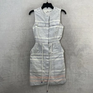 Vinevard Vines Womans Button Up Dress Multicolor Striped 00 Cotton Sleeveless - Picture 1 of 9