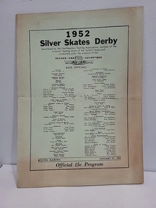 1952 Silver Skates Derby Boston Garden Official Program Speed Skating - Picture 1 of 4