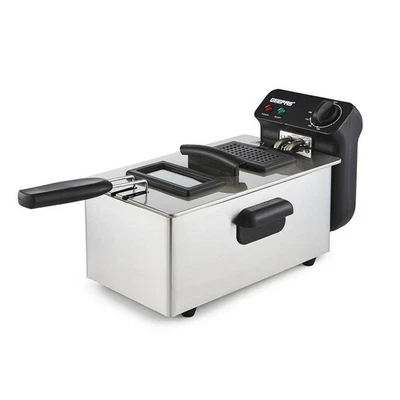 GEEPAS Deep Fat Fryer 3L Chip Pan Basket Stainless Steel Window Adjustable Temp - Image 1 of 4